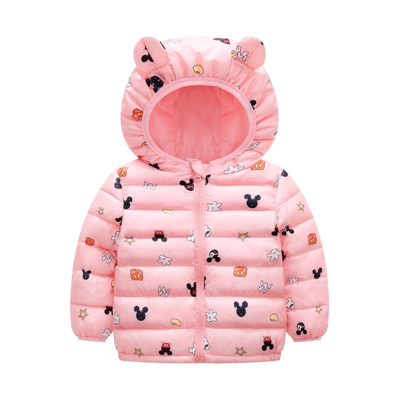 Newborn Winter Autumn Baby Girls Hooded Jacket Coat Rabbit ears Warm Toddler Girls Coats Children Outerwear Boys Kids Jackets